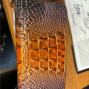 Elegant Brown Crocodile Leather Wallet